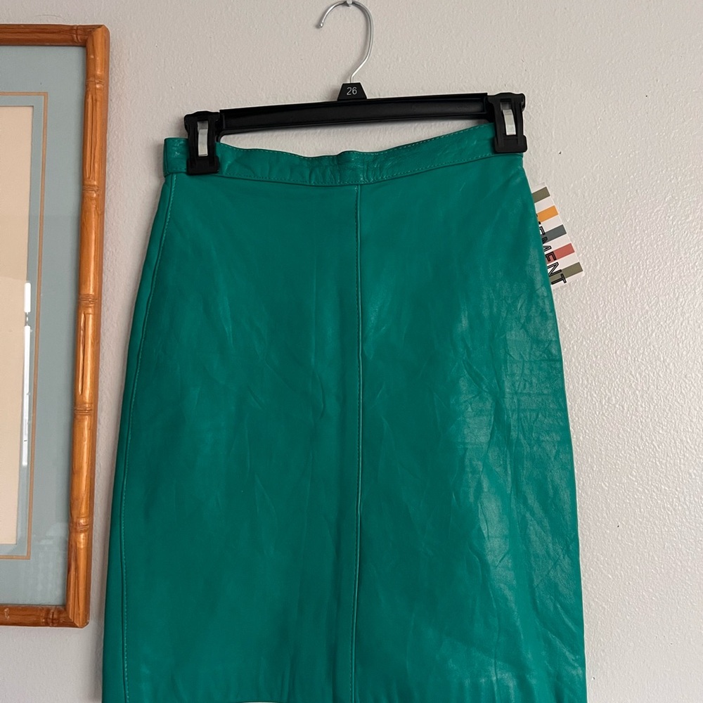 Unique Vintage Turquoise Pencil Skirt